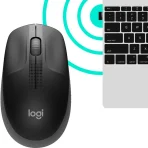 Logitech - M190 Wireless Optical Ambidextrous Mouse - Charcoal - Image 3