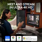 Logitech MX Brio Ultra HD 4K Streaming Webcam, 1080p at 60 FPS, USB-C, Webcam Cover With Free Adobe Creative Cloud Subscription (960-001559) - Image 2
