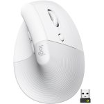 Logitech Lift Vertical Ergonomic Bluetooth and Wireless Mouse – For Small-Medium Hands (Off-White)