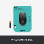 Logitech Wireless Mouse Full Size M191 – Mid Grey - Image 3