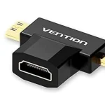 Vention 2 in 1 Mini HDMI and Micro HDMI Male to HDMI Female Adapter Black
